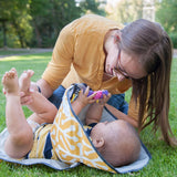 Baby Mat-  Matelas à Langer "Mains Propres" 3 en 1 Accessoires Bébé Jaune - Parents Sereins