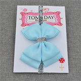 Bandeau Élastique Noeud Papillon Accessoires Enfant Bleu clair / Taille Unique - Parents Sereins