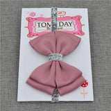 Bandeau Élastique Noeud Papillon Accessoires Enfant Rose / Taille Unique - Parents Sereins