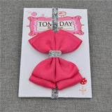 Bandeau Élastique Noeud Papillon Accessoires Enfant Rose Vif / Taille Unique - Parents Sereins