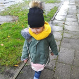 BEABY - Bonnet avec Pompon pour Bébé Accessoires Enfant Gris Foncé - Pompon Gris - Parents Sereins