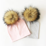 BEABY - Bonnet avec Pompon pour Bébé Accessoires Enfant Gris Foncé - Pompon Gris - Parents Sereins