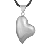 Bola de Grossesse - Coeur Allongé - Argent Bola de Grossesse - Collier de Maternité 80 cm - Parents Sereins