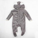 Combinaison Nounours en Peluche Pyjama - Combinaison - Vêtements Enfants Gris / 0 à 3 mois - Parents Sereins