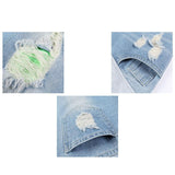 Jean de Grossesse Effet Déchiré Jean de Grossesse Denim Clair / M - Parents Sereins