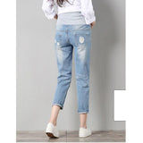 Jean de Grossesse Effet Déchiré Jean de Grossesse Denim Clair / M - Parents Sereins