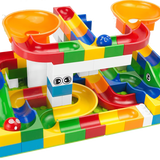 Marbly Run - Circuit de Billes à Construire (compatible Lego et Duplo) Jouet Enfant 52 pièces - PACK BASIQUE - Parents Sereins