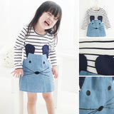 MICY - Robe Marinière en Denim Vêtements Enfant Manches Longues / 2-3 ans - Parents Sereins