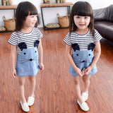 MICY - Robe Marinière en Denim Vêtements Enfant Manches Longues / 2-3 ans - Parents Sereins