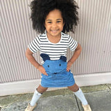 MICY - Robe Marinière en Denim Vêtements Enfant Manches Longues / 2-3 ans - Parents Sereins