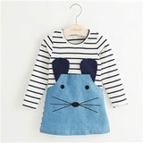 MICY - Robe Marinière en Denim Vêtements Enfant Manches Longues / 2-3 ans - Parents Sereins