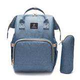My Baby Bag 2.0 - Sac à Dos de Maternité Multi-fonctions USB Sac de Maternité Bleu Clair - Bientôt Épuisé - Parents Sereins