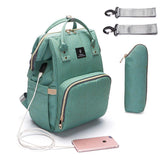 My Baby Bag 2.0 - Sac à Dos de Maternité Multi-fonctions USB Sac de Maternité Vert - Bientôt Épuisé - Parents Sereins