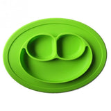 PLATY™ - Assiette Anti-Dérapante Accessoires Enfant Vert - Parents Sereins