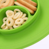 PLATY™ - Assiette Anti-Dérapante Accessoires Enfant Vert - Parents Sereins