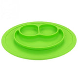PLATY™ - Assiette Anti-Dérapante Accessoires Enfant Vert Vif - Parents Sereins