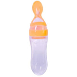 SQUEEZEAT™ - Cuillère à Presser avec Contenant Accessoires Enfant Bleu - BIENTÔT ÉPUISÉ - Parents Sereins