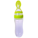 SQUEEZEAT™ - Cuillère à Presser avec Contenant Accessoires Enfant Bleu - BIENTÔT ÉPUISÉ - Parents Sereins