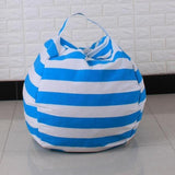 StuffSit - Pouf de Rangement pour Peluches Jouet Enfant M (1,4m) / Bleu Clair - Parents Sereins