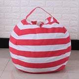StuffSit - Pouf de Rangement pour Peluches Jouet Enfant M (1,4m) / Rouge - Parents Sereins