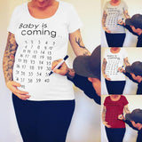 T-Shirt de Grossesse - Baby Is Coming T-Shirt de Grossesse Gris / S - Parents Sereins