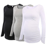 Tunique de Grossesse Tunique de Grossesse Pack de 3 (Noir, Blanc, Gris) / S - Parents Sereins